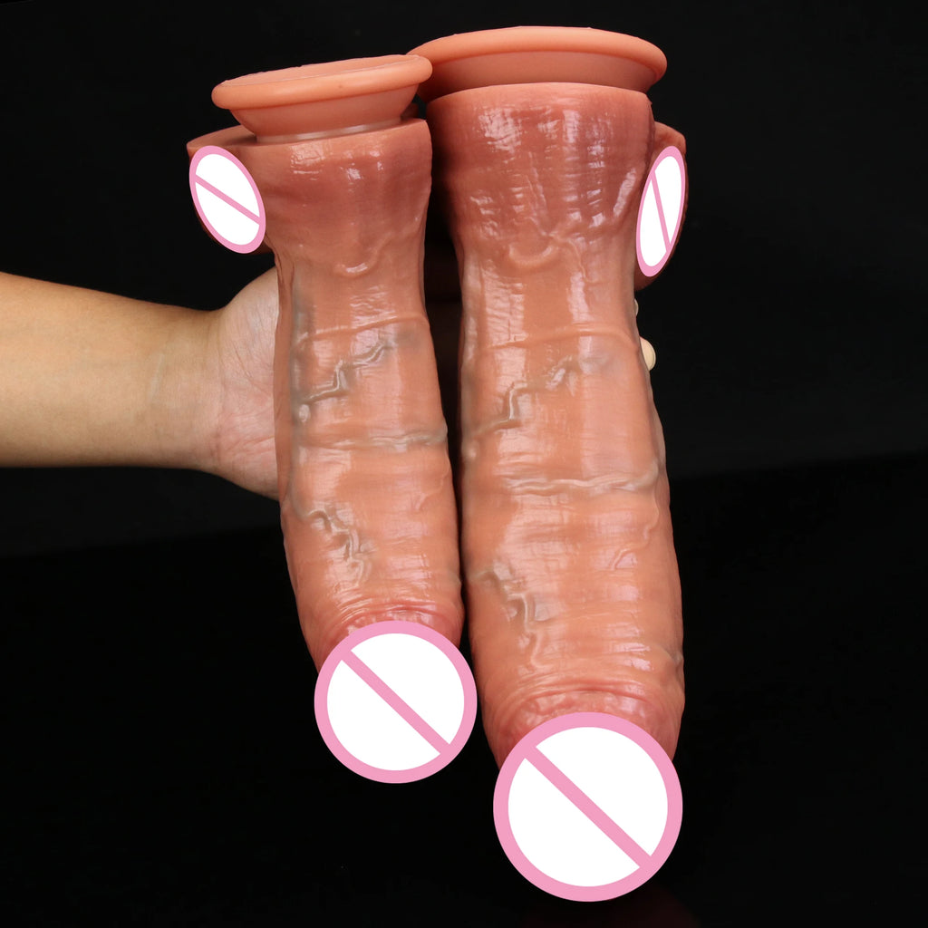 Realistic Big Glans Dildo Soft Long Penis Huge Adult Dick Suction Cup Anal Sex Toys For Women Vagina G-Spot Orgasm Stimulate