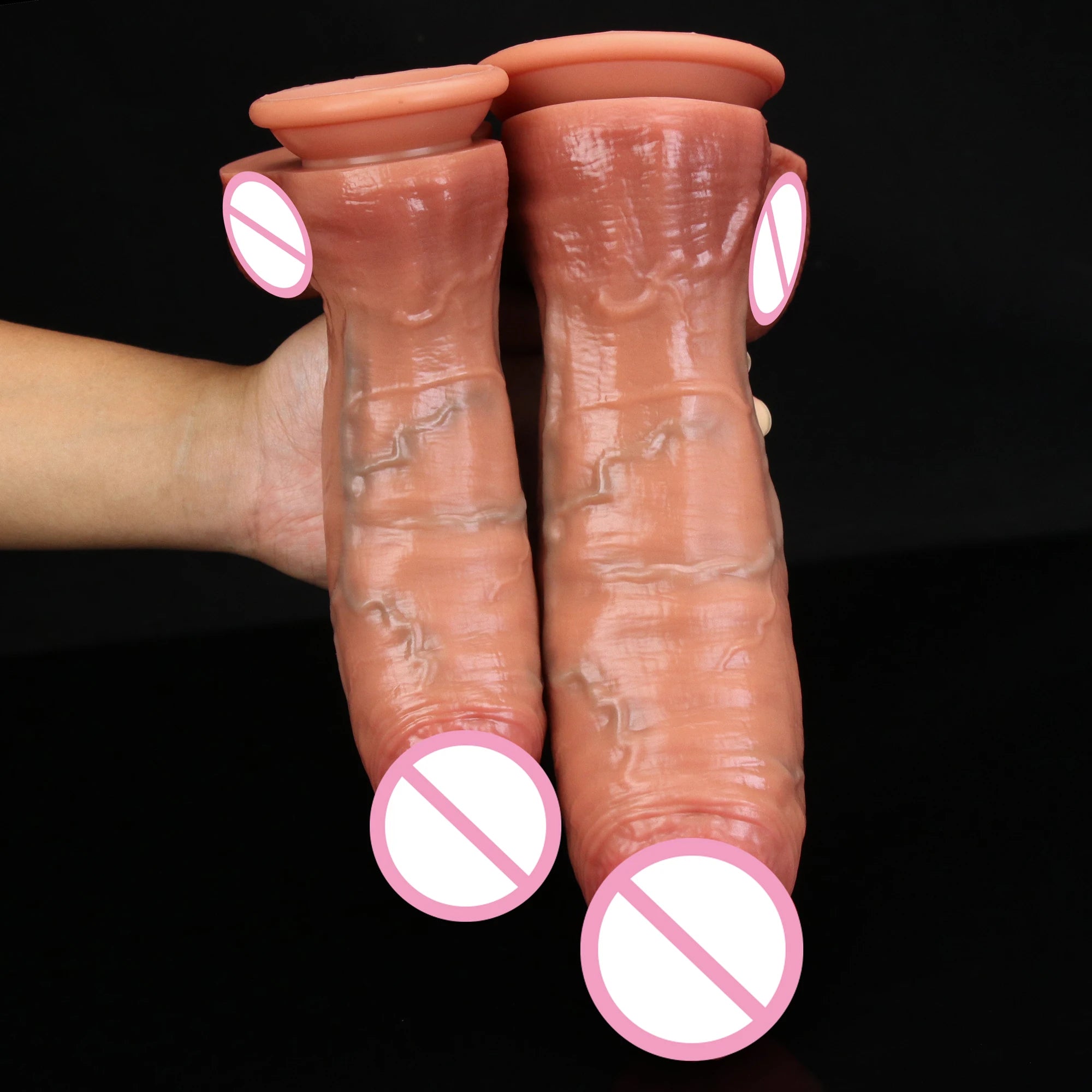 Realistic Big Glans Dildo Soft Long Penis Huge Adult Dick Suction Cup Anal Sex Toys For Women Vagina G-Spot Orgasm Stimulate