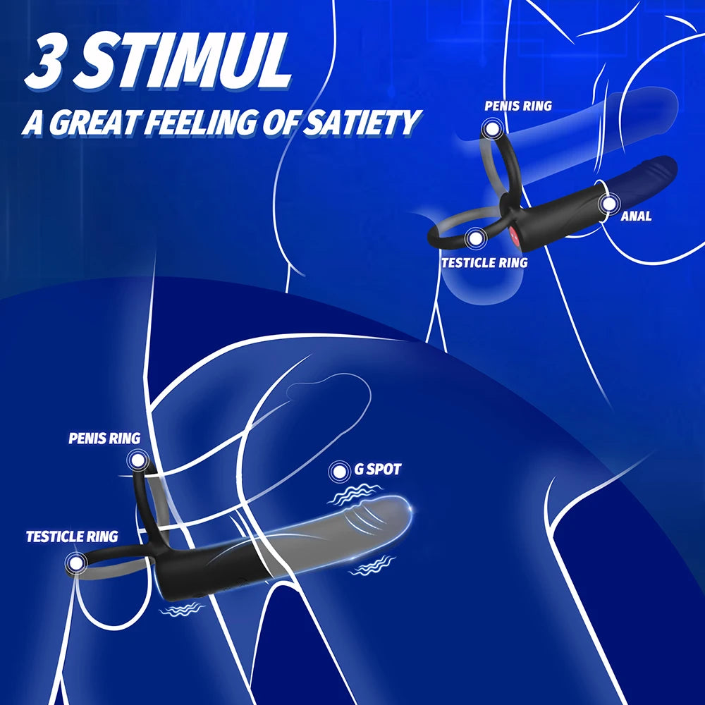 Anal Plug Double Penetration Dildo Butt Plug Vibrator For Men Strap On Penis Massage Vagina Plugs Adult Sex Toys For Couples 18+