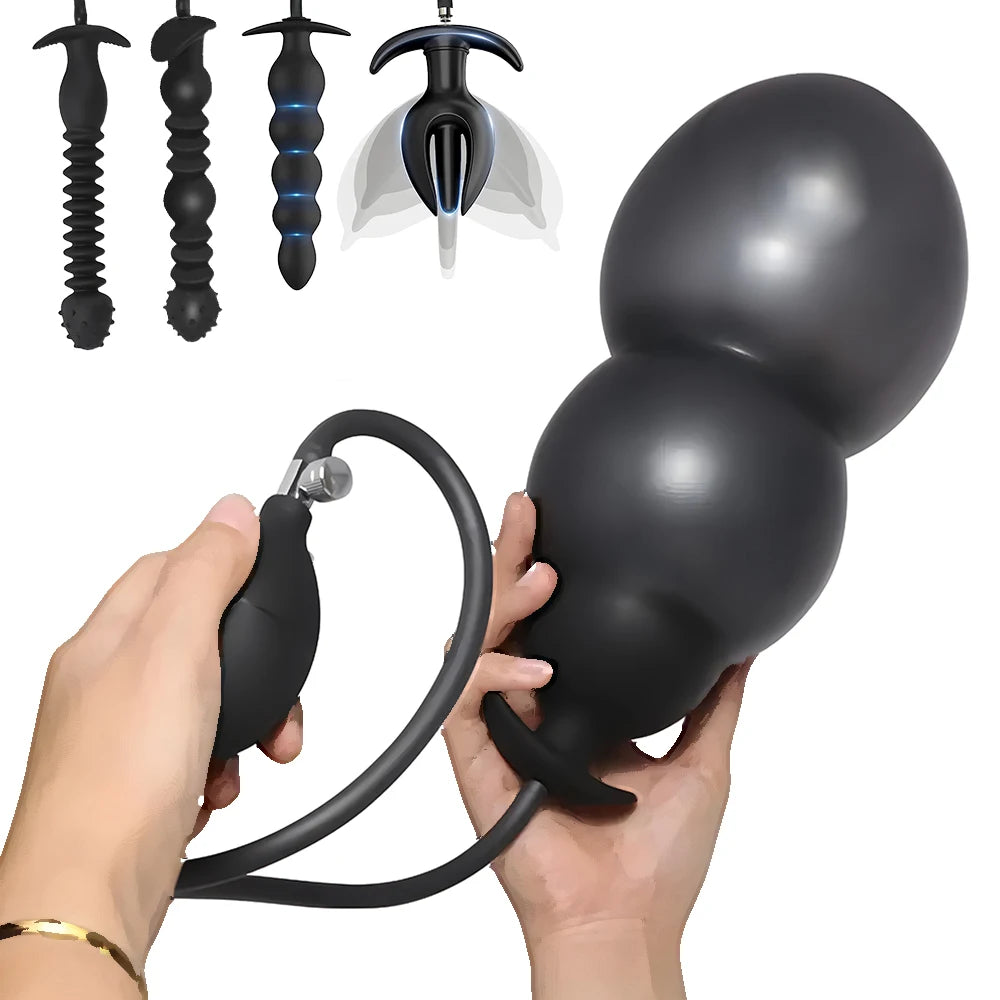 Expand Inflatable Anal Plug Huge Buttplug Big Anus Dilators Stimulate Sex Toys For Women Men Adult Masturbator Prostate Massager
