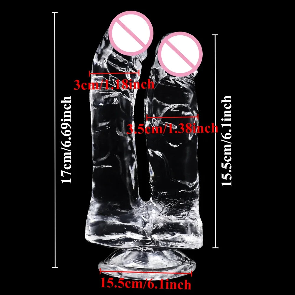 Double Dildos Female Masturbation Double Vagina  Anus Big Penis G-spot Strong Suction Cup,suitable for Female Couples Sex Toy18+