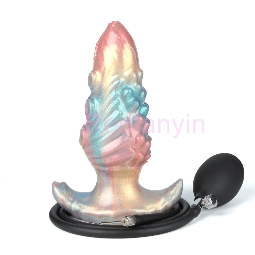 Inflatable Anal Plug Max 11cm Huge Buttplug Inflatable 18+ BDSM Sex Game for Women Men Gay Anal Dilation Prostate/G-spot Massage