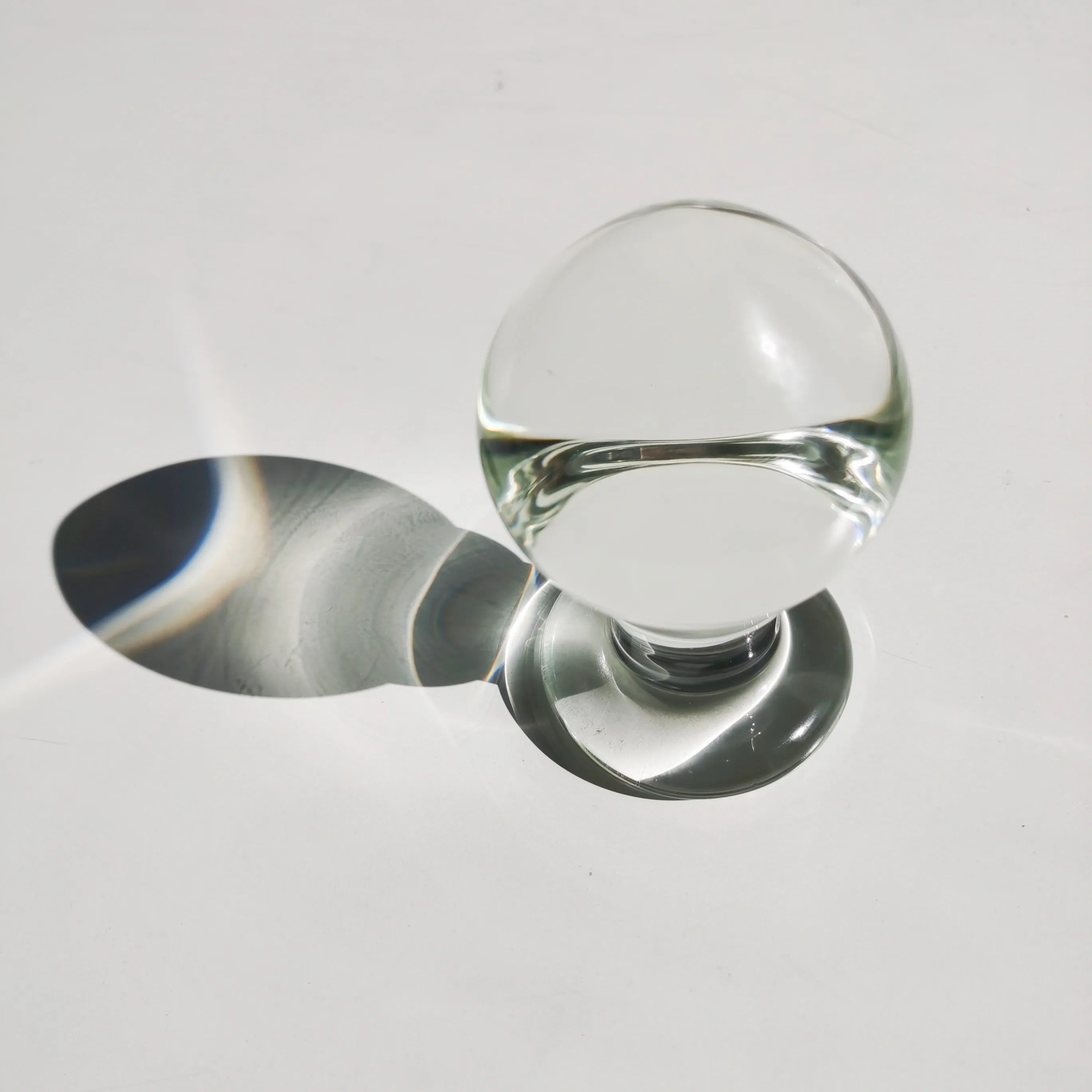 VaHppy Anal Plugs 400g 6.2*11.5cm Glass Enlarged Anal Training Anal Masturbation Transparent Smooth Protective Skin Sex Toys