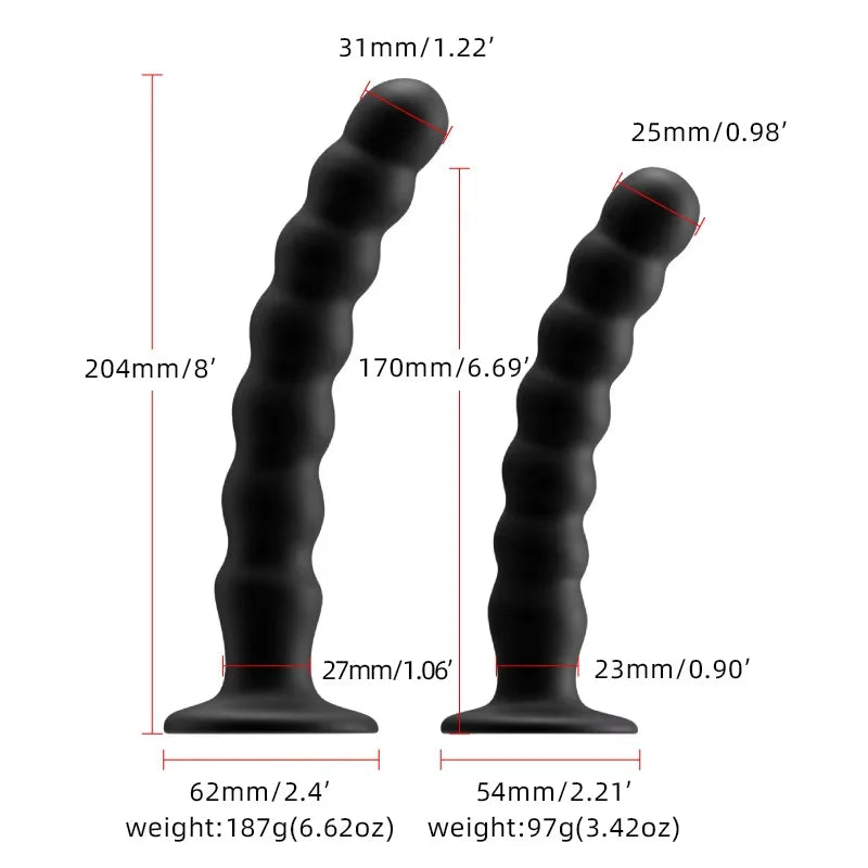 Anal Plug Prostate Massager Sex Products Vaginal Stimulator With Strong Sucker Silicone Bead Dildo Sex Toys for Man and Woman
