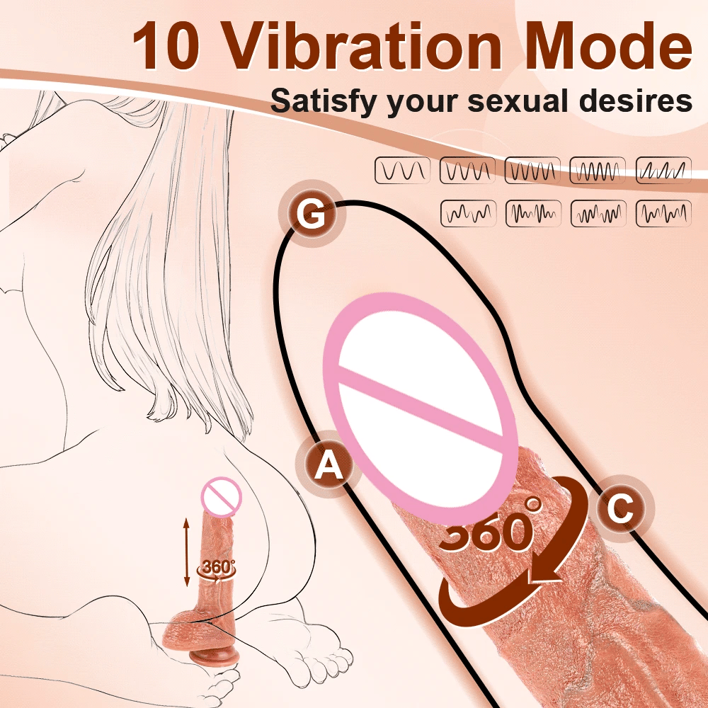 Telescopic Vibrator Dildo Realistic Vaginal Masturbation Orgasm Big Penis Anal Plug Rotating Big Cock Sex Toys For Women Gay