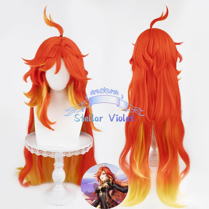 Mavuika Cosplay Wig Heat Resistant Game Genshin Impact Kinich Cosplay Synthetic Wigs Varesa IFA Chasca Kachina Citlali Anime Wig