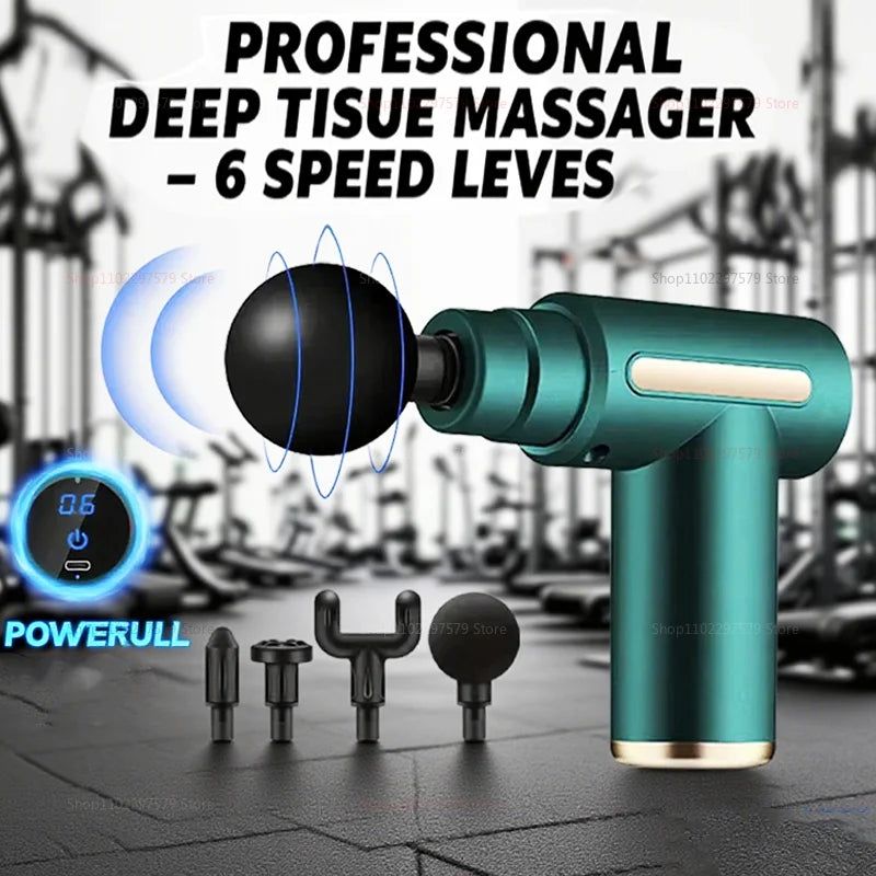Deep Muscle Activity Electric Shock Massage Gun Neck Waist and Back Exclusive Physical Therapy Tool for Fitness Muscle Recovery