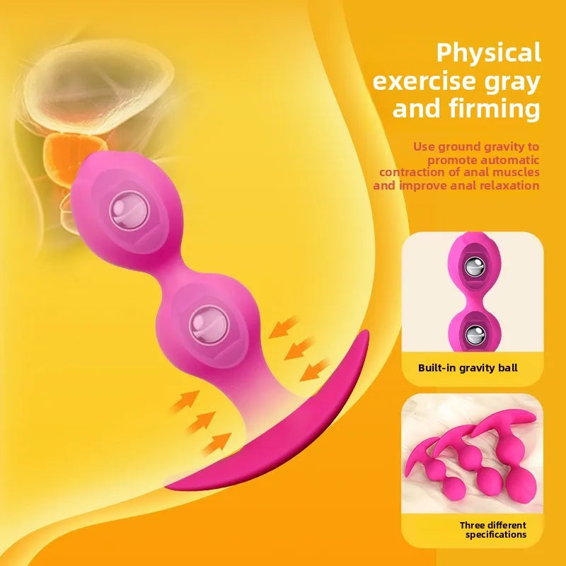 Ball-shaped Anal Plugs, Available Both Men Women When Worn Outside, Steel Ball Pullable Anal Plugs, Sex Products  Sex Toys