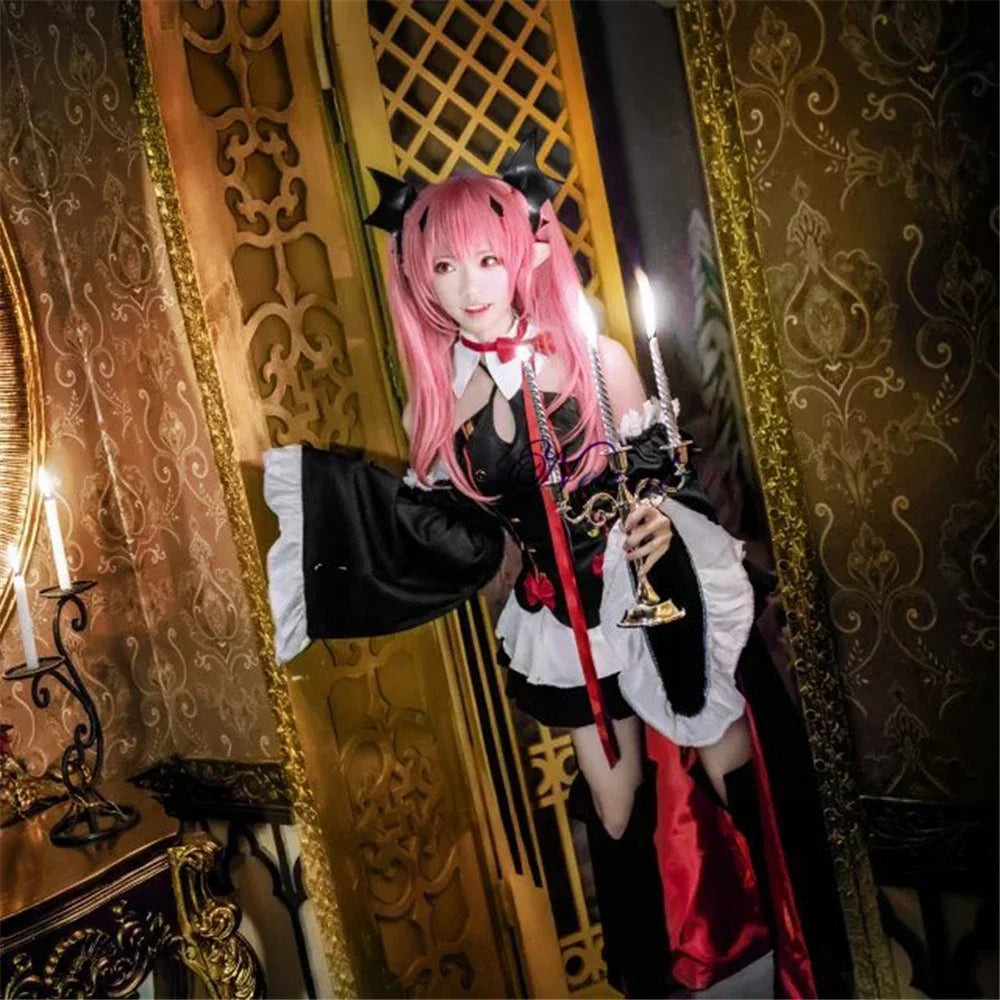 Seraph Of The End Krul Tepes Cosplay Costume Uniform Wig Anime Owari no Seraph Vampire Witch Cosplay Halloween Costume For Women