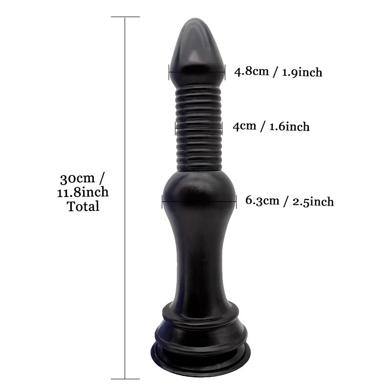 Giant Anal Dilator Pull Bead Black Dildo Male Prostate Stimulation Female Masturbation Vaginal and Anal Sex Toy Store