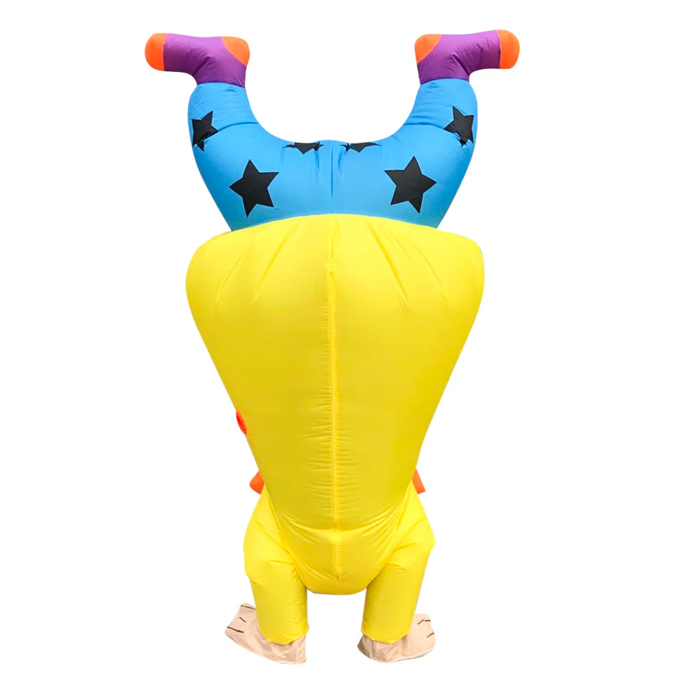 Easter Bunny Clown Adult Kids Inflatable Costume Funny Cute Rabbit Cosplay Suit For Performance Festival Carnival Party Clothing
