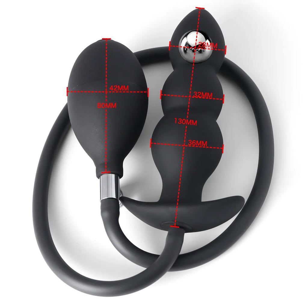 Inflatable Anal Plug Metal Ball Butt Plug Sex Toys For Men Women Huge Anus Ass Butt Dilator Prostate Massager G Spot Stimulator