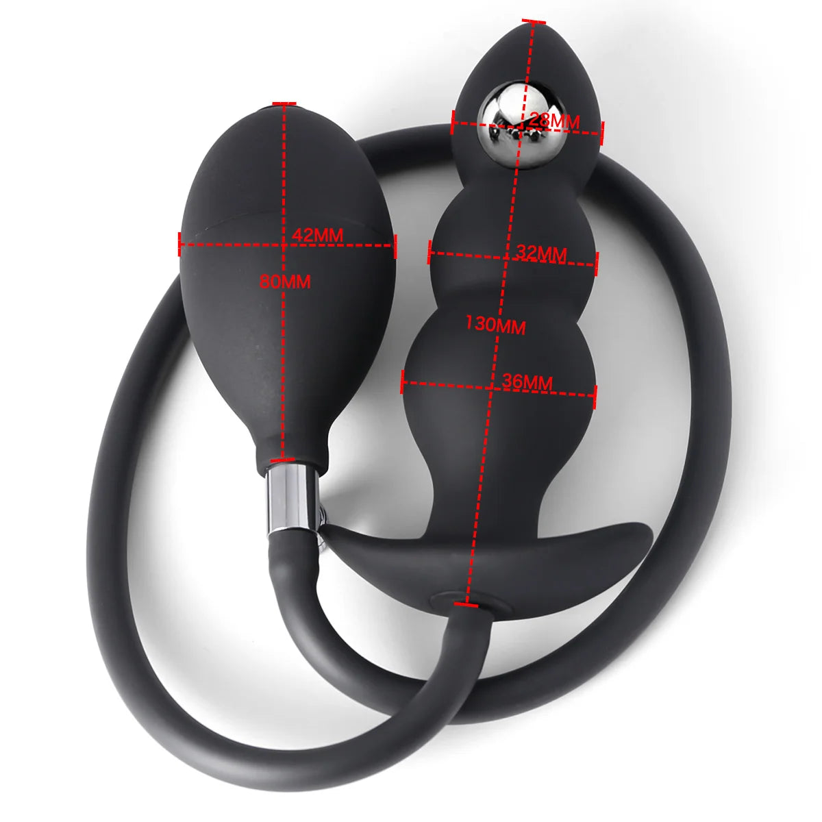 Inflatable Anal Plug Metal Ball Butt Plug Sex Toys For Men Women Huge Anus Ass Butt Dilator Prostate Massager G Spot Stimulator