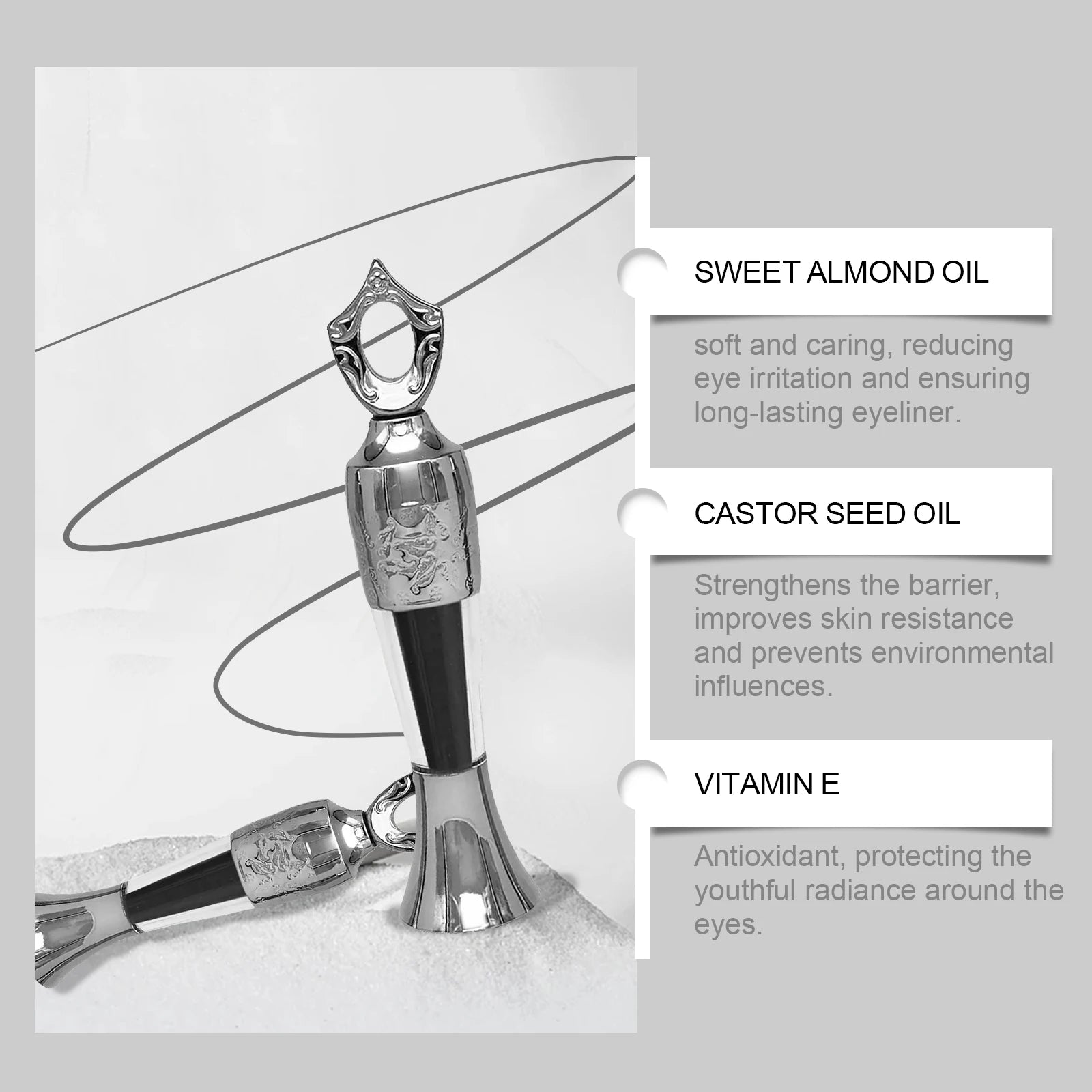 Black Color Liquid Eyeliner Pencil Long-Lasting Natural Smooth Durable Non-Fading Beauty Make-Up Tool Cosmetics Eye Shadow Stick