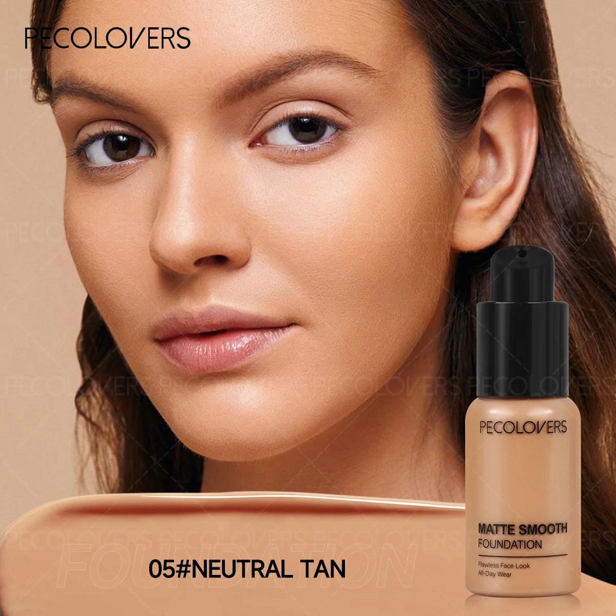 1 Pcs Full Coverage Face Foundation, Strong Coverage Oil-control,  Waterproof Long-lasting, Suitable for Multiple Skin Tones