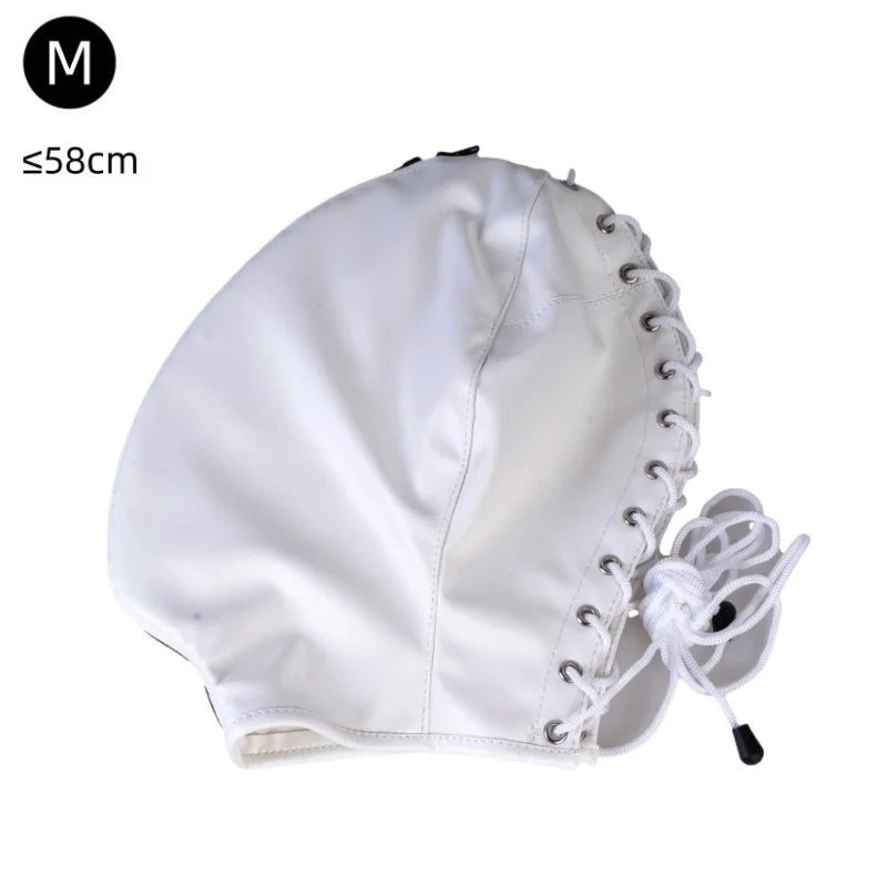 Erotic Restraint Lingerie Set with Unisex Upper Body Bondage Harness Single Glove Hood Mask for Couple BDSM Play Costume