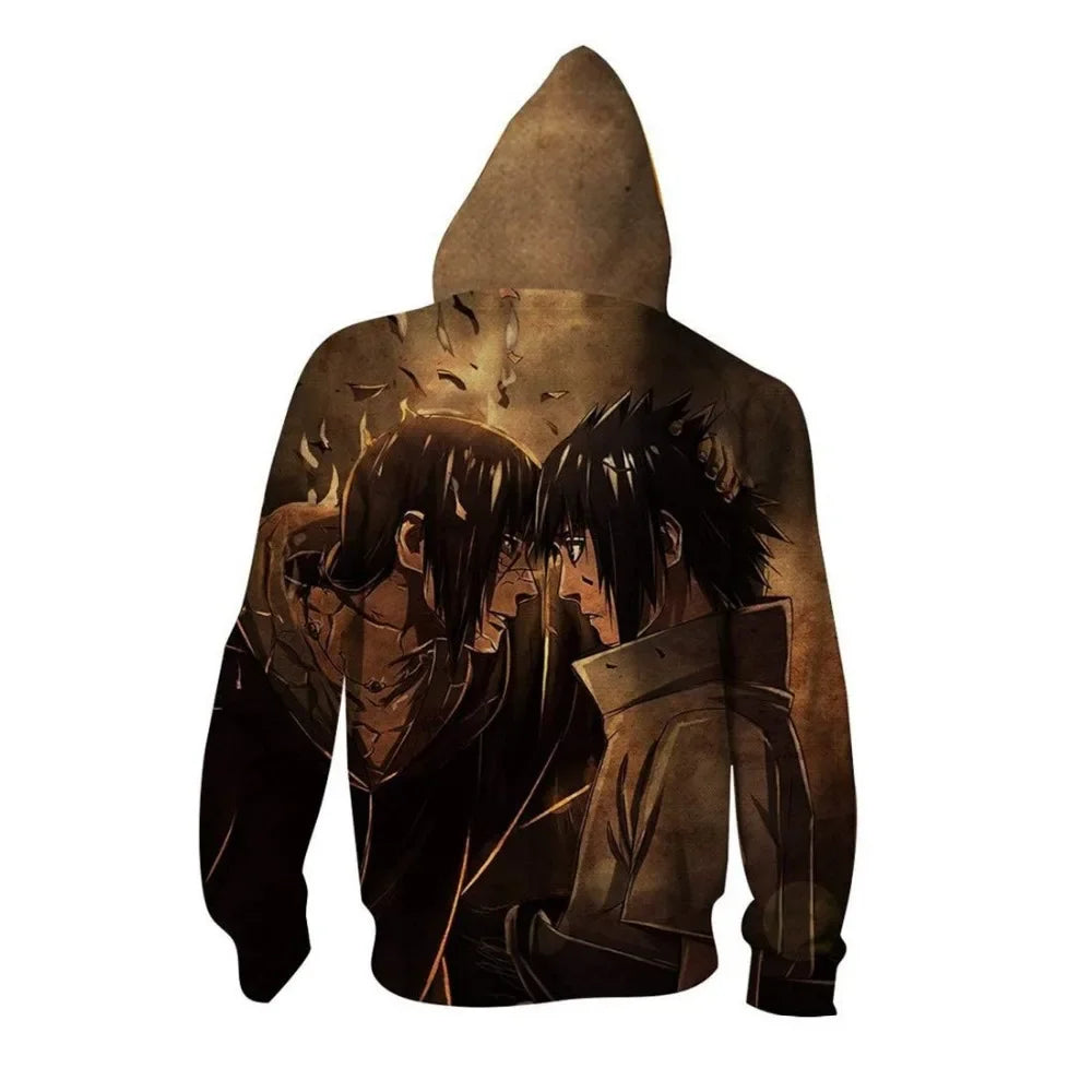 Anime Zip Hoodie Jackets Cosplay Clothes Costumes Men Hoodies Sweatshirts Zipper Tops Sasuke Sweatshirt Kakashi Tops