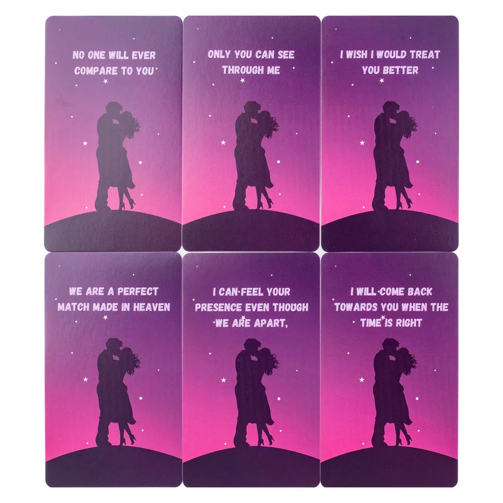 64Cards Lover Messages Oracle Cards For Family Party High Quality Fortune Telling Divination Cards Deck Board Game 10.3*6Cm