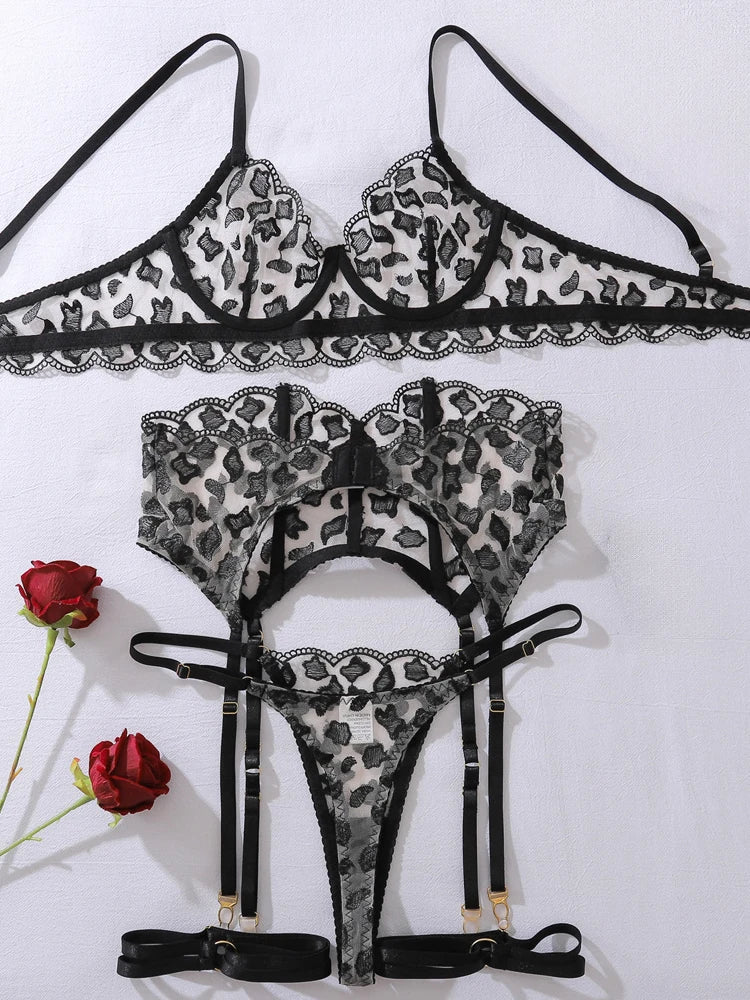 Erotic Lingerie Set Babydoll Sensual Lingerie Lace 2025 Bra Set For Women Underwear Intimate Sexi Costumes Bra And Panty Set