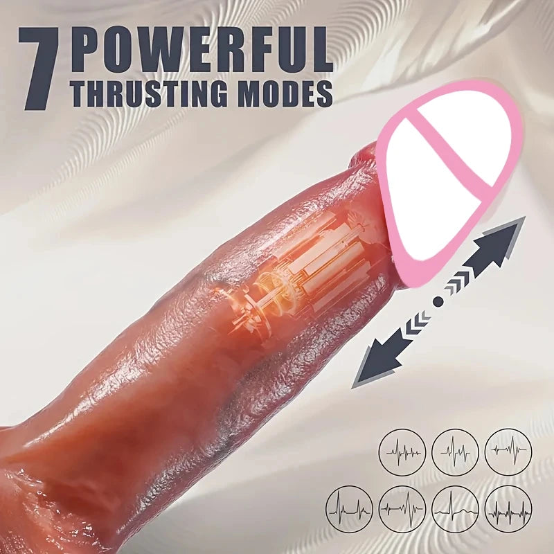 Large Thrusting Dildo Vibrator Female G-spot Masturbation With Heating Dildo Sexy Machine Adult Penis Vagina Anal Sex Toys 18+
