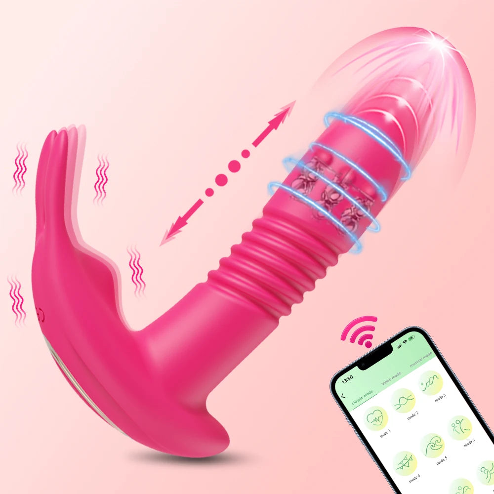 Penetration Vagina Vibrator Female Clitoris Stimulator Dildo Vibrator Sex Toy Wearable Panties Vibrator Adult Sex Toys for Women