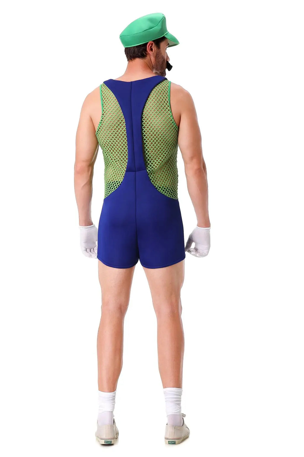 Adult Halloween Anime Cartoon Cosplay Costume With Hat Sexy Men Red Blue Super Plumber Brother Fancy Set Carnival Party Dress Up