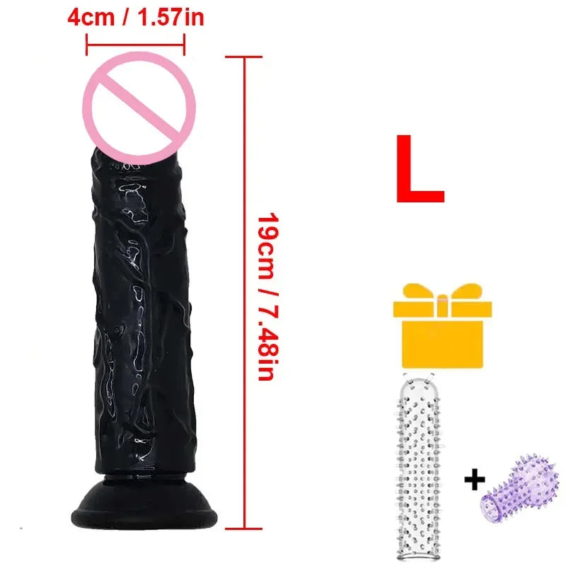 Realistic Dildo With Suction Cup Huge Jelly Fake Dick Big Penis Dildos Sex Toy for Woman Plug Adult Erotic Men Anal Butt WONGRUO