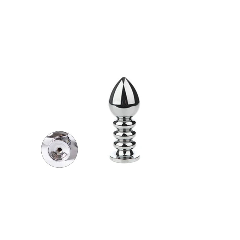 Adult Metal Anal Dilator Butt Plug with Fetish Tail Fit Stopper for Women Men Fun Games Anal Training Sex Toys Erotic Shop
