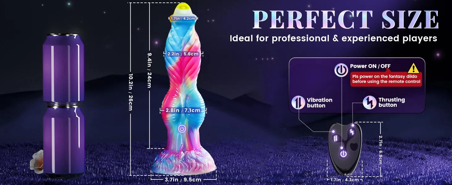 Thrusting Dragon Dildo Vibrator Sex Toys 10" 4IN1 Monster Remote Control Thick Dildo Suction Cup Dildo Anal Toys Adult Product