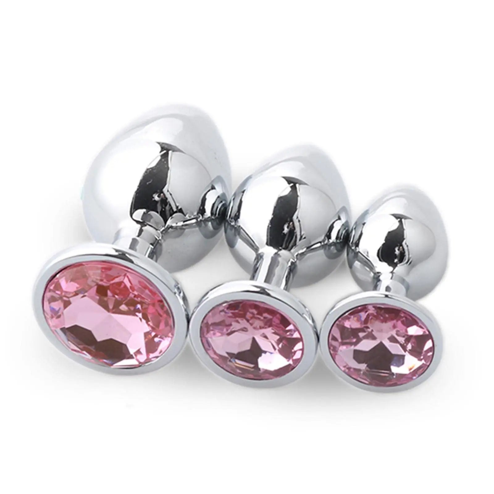 Anal Plugs Men Women Heart 3 Sizes Stainless Steel Crystal Removable Butt Plug Stimulator Anal Sex Toys Prostate Massager Dildo