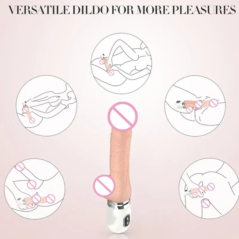 Realistic Dildo Remote Control Automatic Sex Machine Big Penis Vibrator Retractable Dildo Female Masturbator Suction Cup