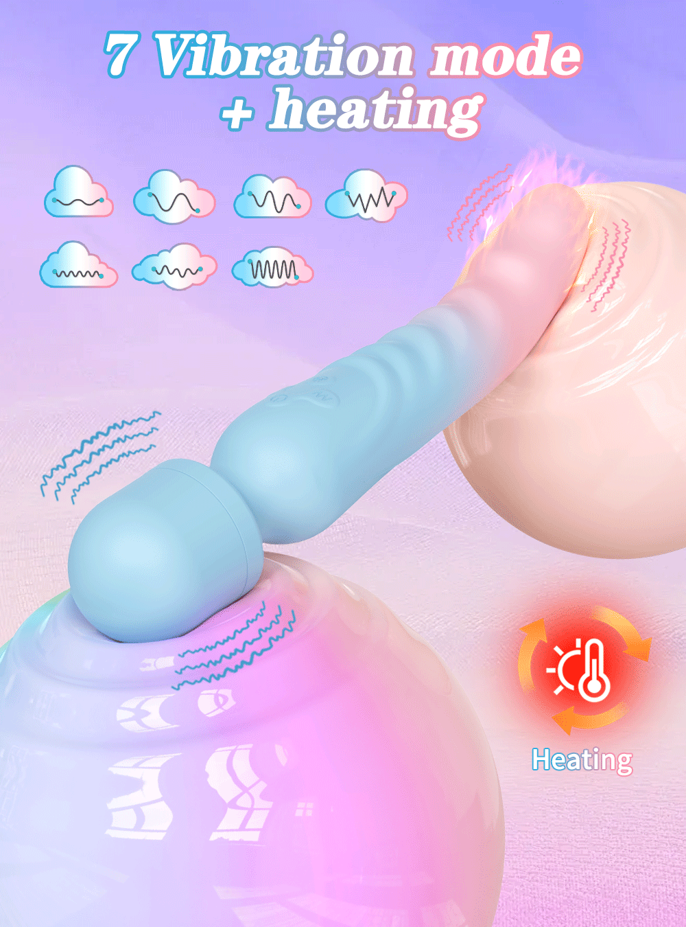 3 IN 1 Mode Dildos Vibrator AV Sex Machine Magic Wand Clitoris G Spot Stimulator Female Vagina Massager Woman Adults Sex Toy 18+