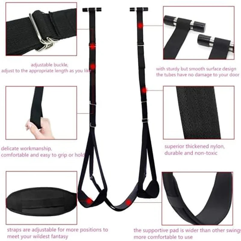 Indoor Sex Swing Bondage Restraint BDSM Hanging Sex toys for Women Adjustable Strap Open Legs Spreader Couple Sex Flirting