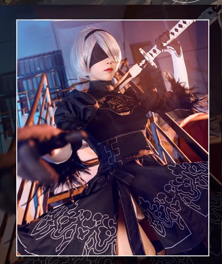 Nier Automata Cosplay Costume Yorha 2B sexy Outfit Games Suit Women Role Play Costumes Girls Halloween Party Fancy Dress
