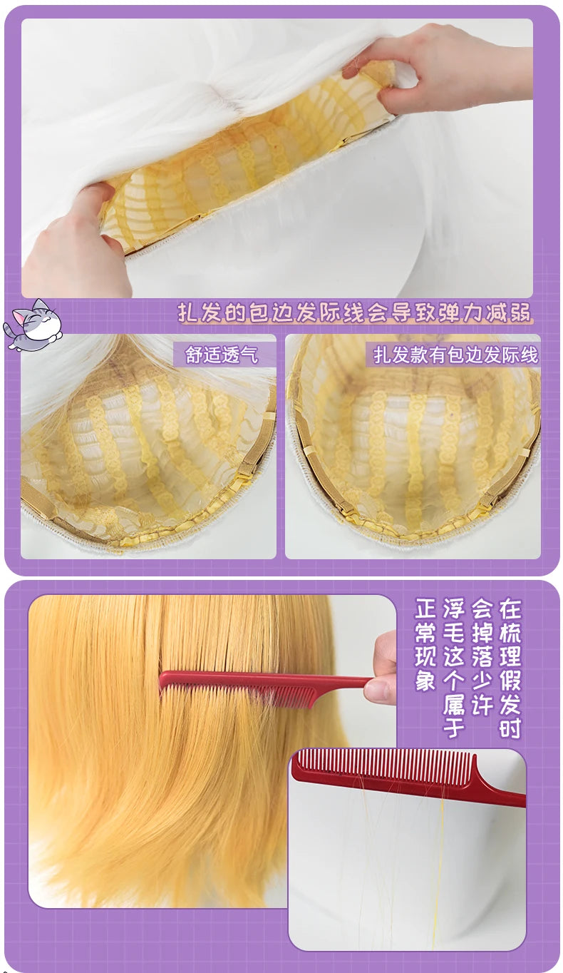 New Rumi Mira Zoey Cosplay Wig KPOP Demon Hunters Cosplay KPOP Huntrix Women Rumi Cosplay 120cm Long Hair Nails