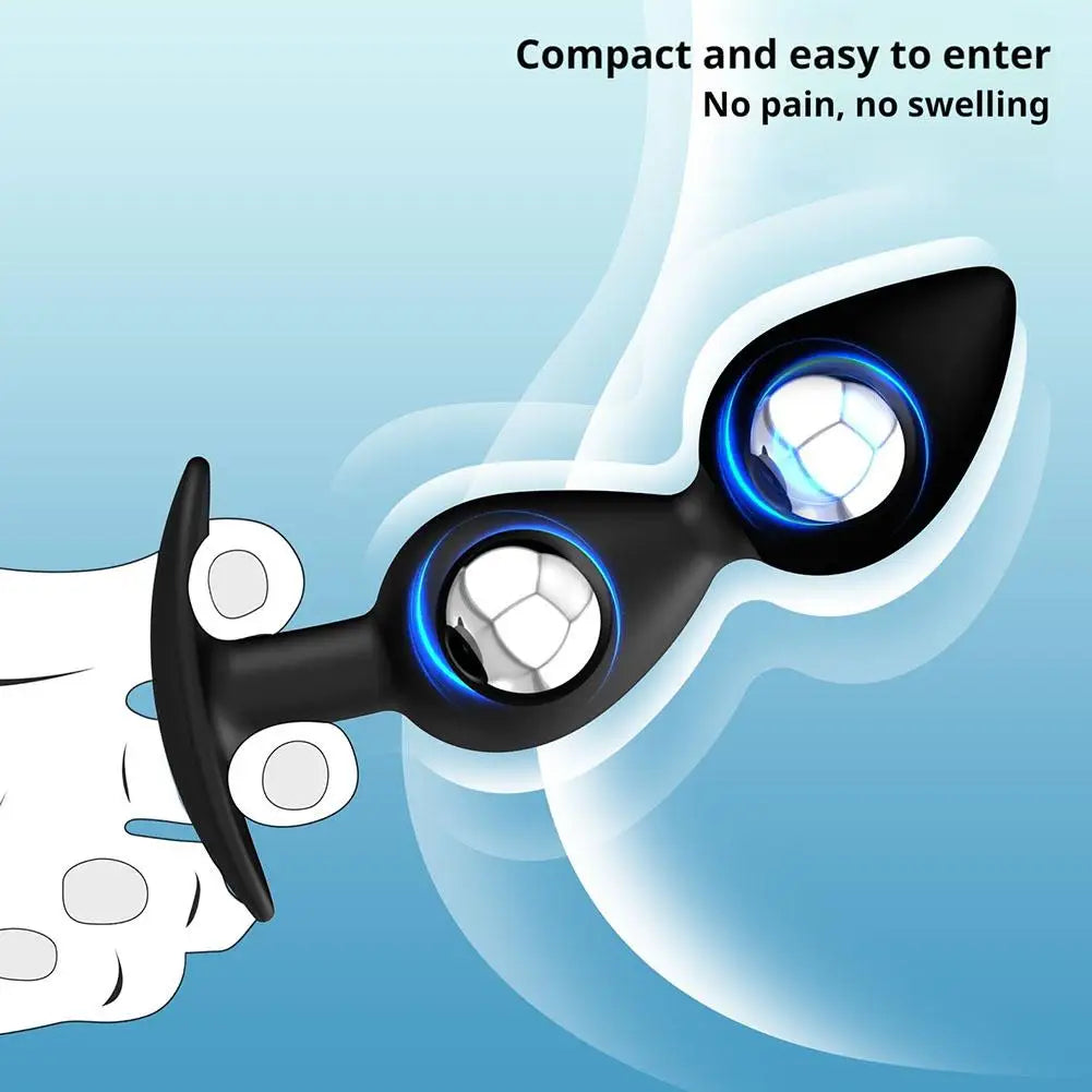 Wearable Anal Plugs Steel Balls Anal Beads Butt Plug Fake Dildo Analplug Buttplug Butplug Adult Sex Toy For Male Female