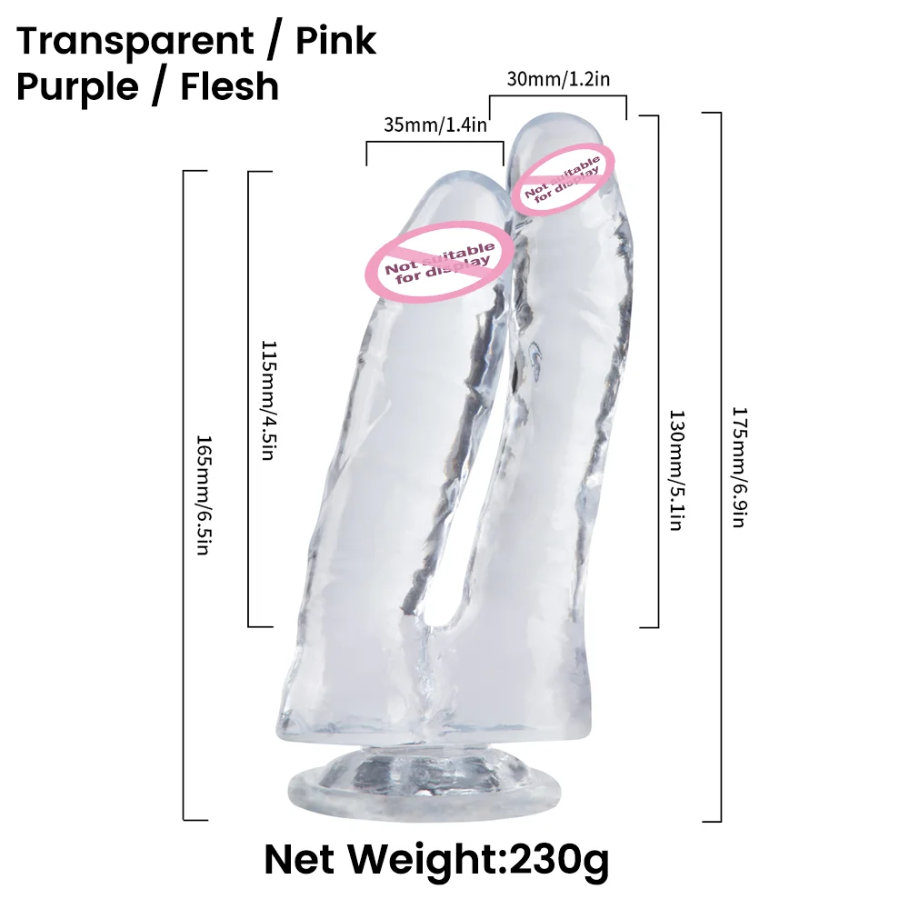 Double Ended Dildo Sex Machine Realistic Dildo With Suction Cup G-spot  Orgasm Anal Plug Sex Toy for Women JoinJJtoy