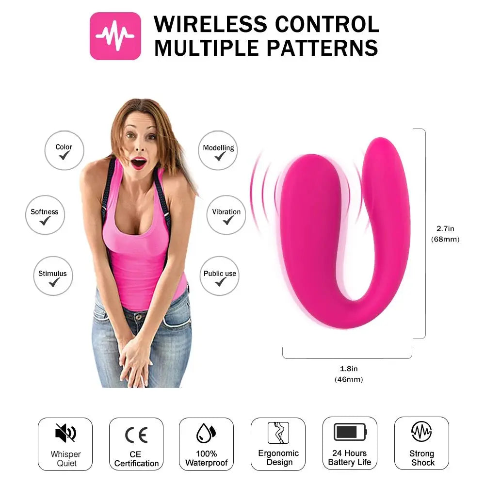 Couple U Type Vibrator Sex Toys For Women Vagina Clitoris Stimulate Vibrator G-Spot Massage Female Masturbator Adults Products