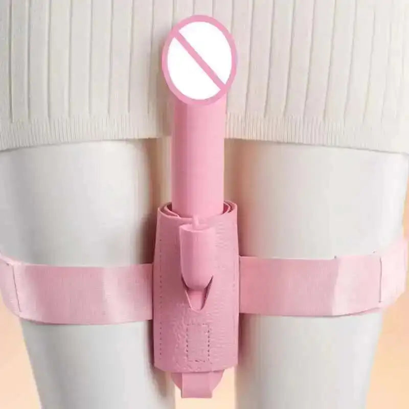 Women Sex Bondage Toys Leather Orgasm Belt For Magic Wand Secure Female Massage Chastity Harness Leg Strap Juguetes Sexuales