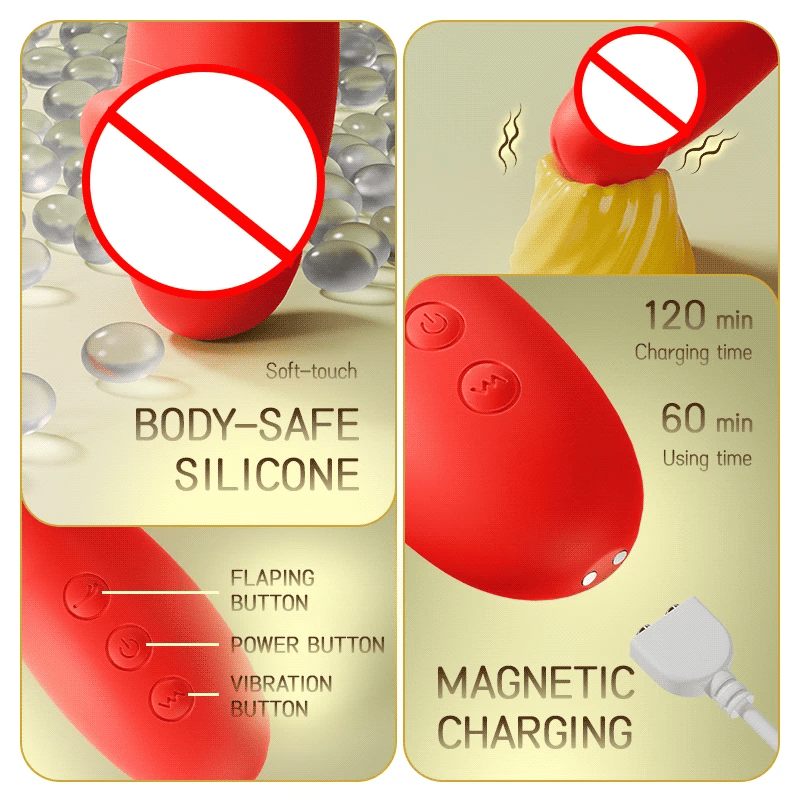 Super Powerful Tapping Flapping Vibrator for Women Realistic Dildo Clitoris Stimulator G-Spot Massager Stick Adults Sex Toys 18