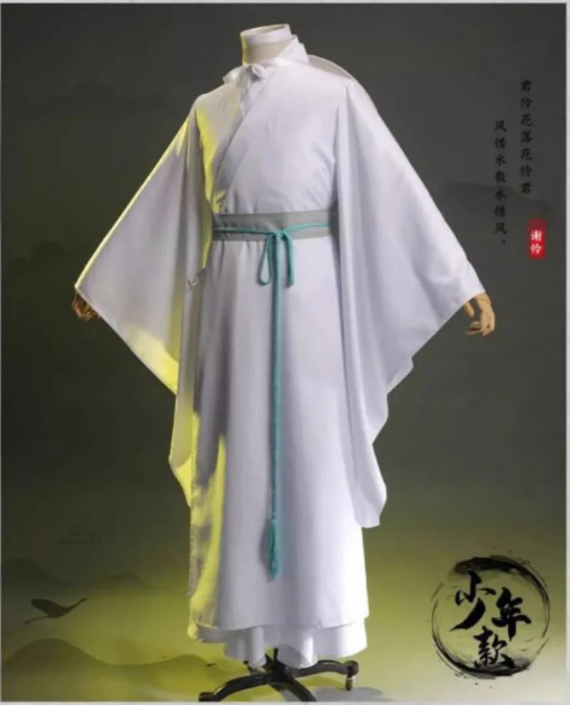 Xie Lian Cosplay Costume Tian Guan Ci Fu Cosplay Xielian Wigs Bamboo Hat Prop Men Women Halloween Comic Full Set Anime Cosplay