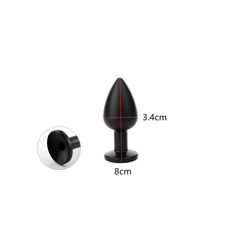 Adult Metal Anal Dilator Butt Plug with Fetish Tail Fit Stopper for Women Men Fun Games Anal Training Sex Toys Erotic Shop