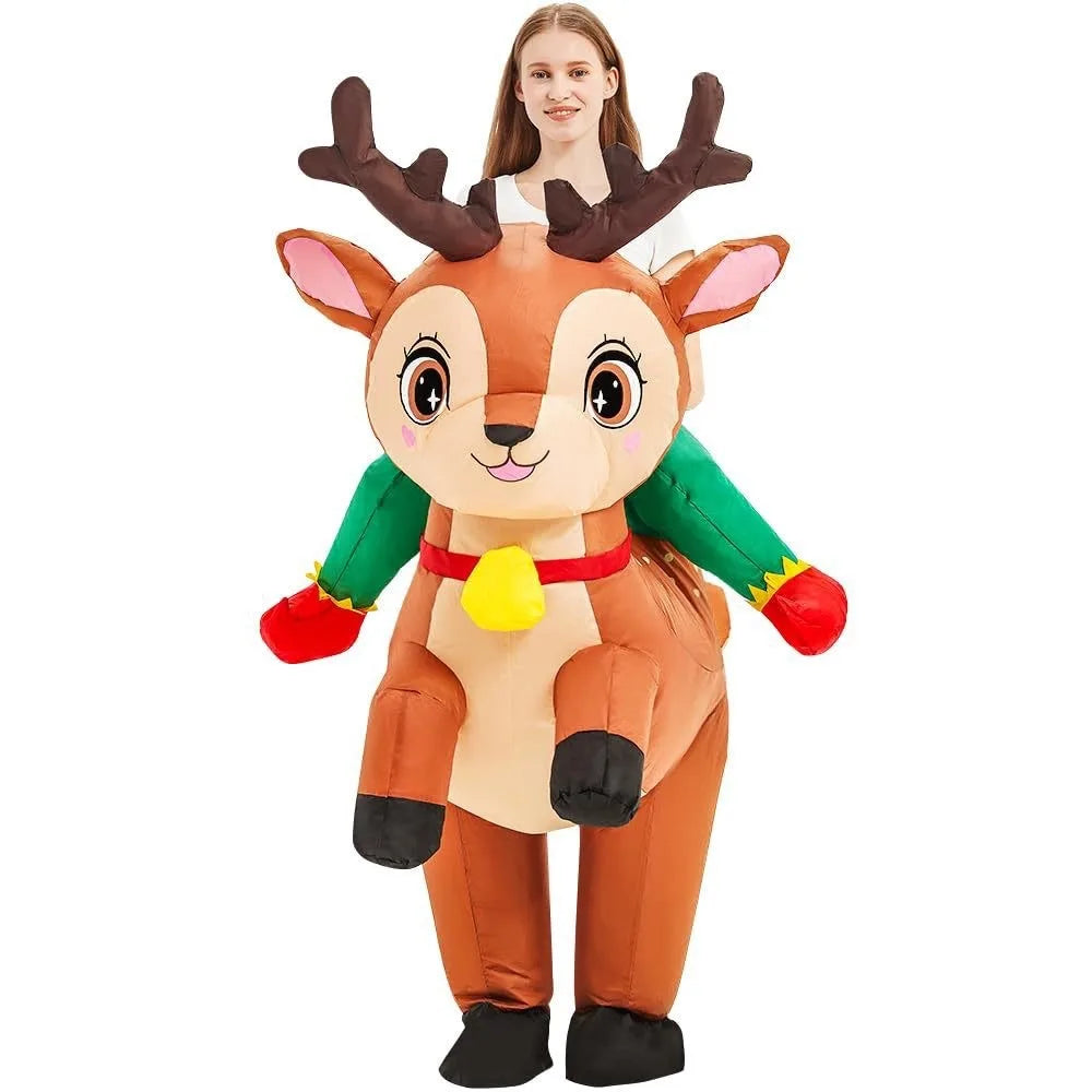 Elk Inflatable Costumes Cycling Walking Party Atmosphere Props Cute Cycling Cosplay Costumes