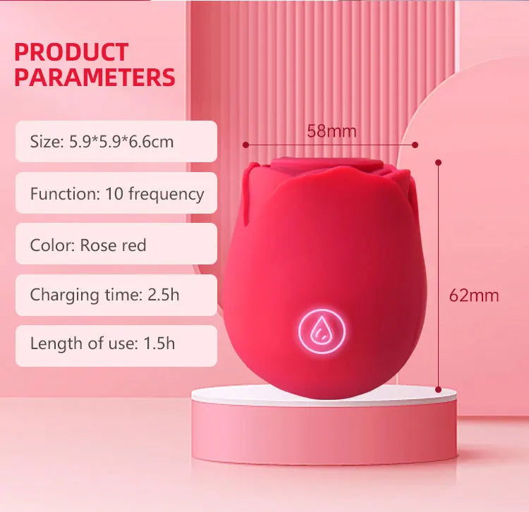 Rose Toy for Women Vibrator Vagina Intimate Nipple Sucker Oral Licking Clitoris Stimulation Powerful Sex Toys for Female