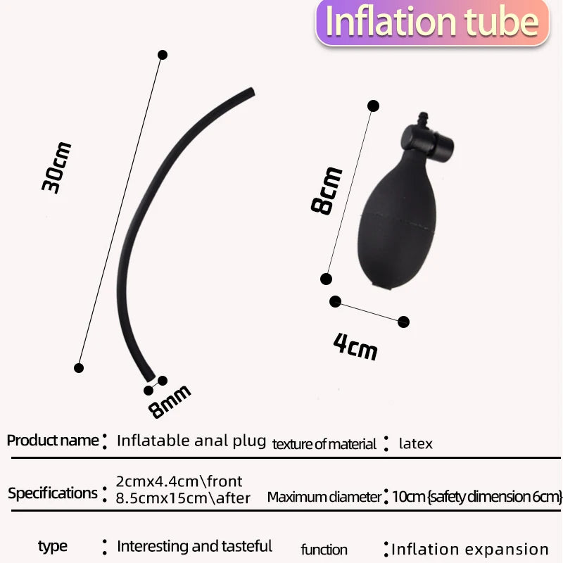 Inflatable Dildo Vagina Anus Dilator Expandable Butt Plugs Bdsm Adult Game Sex Toy for Women Men Gay Anal Plug Prostate Massager