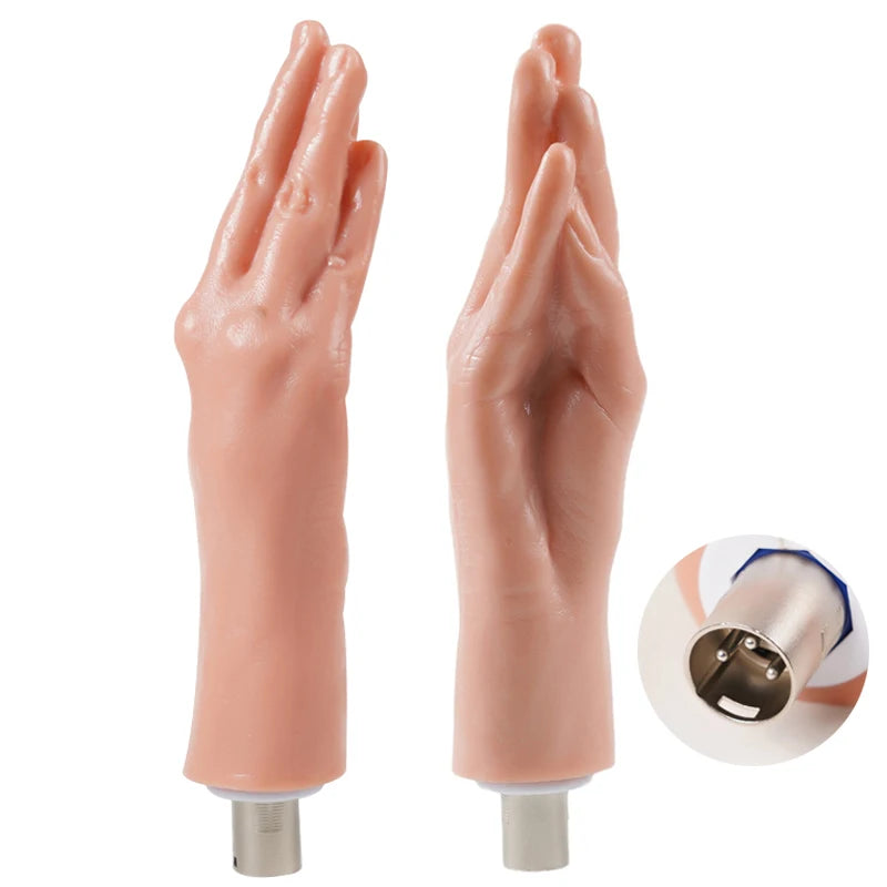 Anal Plug Artificial Hand Dildo with 3XLR Connerect Sex Machine Attachment Vaginal Anus Expander Masturbator Big Dildo Sex Toy