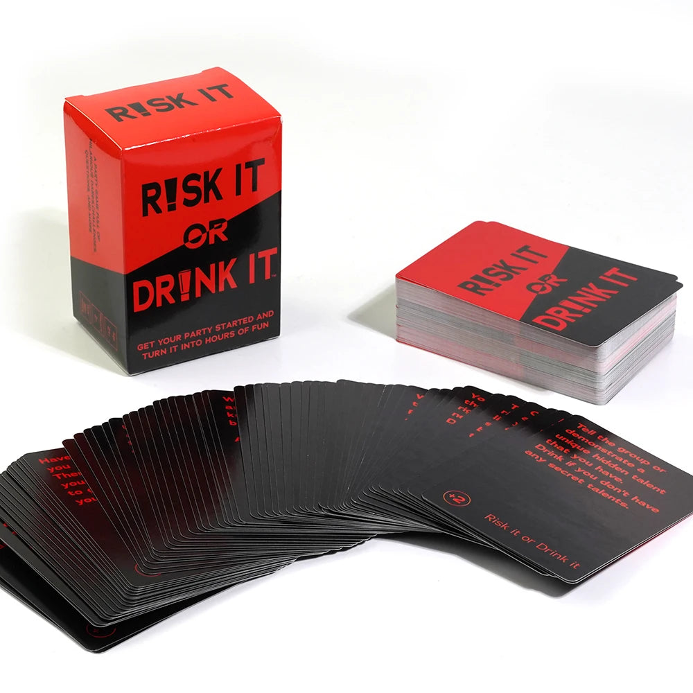 Risk It Or Drink It Fun Party Game For College Card Game Drinking Game Pregame Night Hilarious Dares Challenges Questions Adults