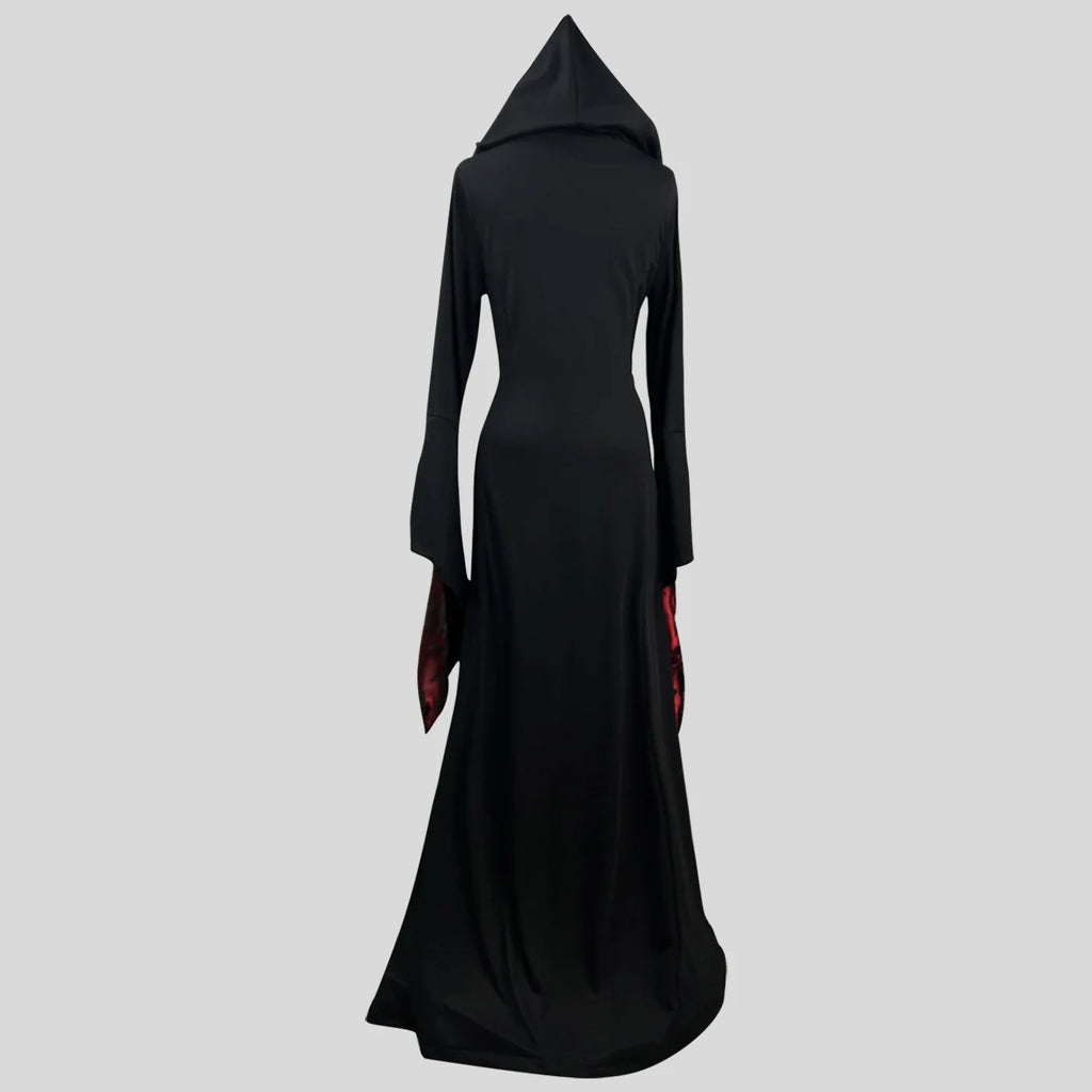[You're My Secret] Women's Dress Cosplay Vampire Halloween Carnival Party Adult Costume Medieval Retro Gothic Hoodie Witch Robe