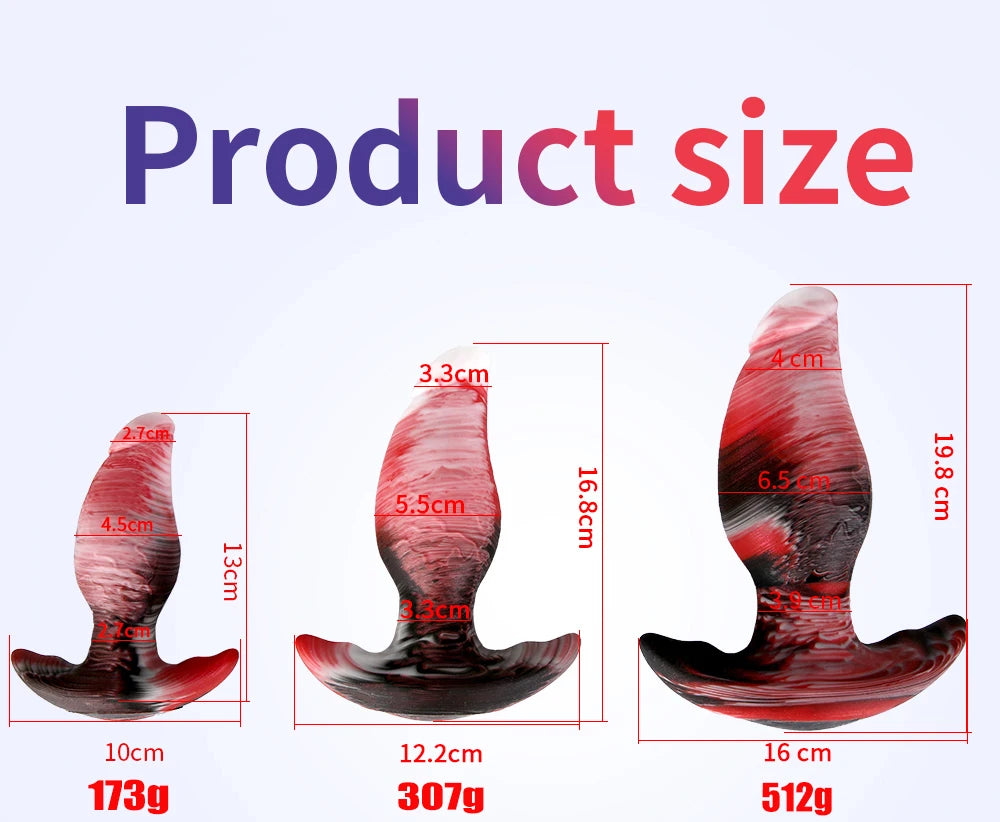 New Color Wearable Anal Plugs Prostate Massage Huge Butt Plug Anal Training G-Spot Stimulation Anal Dildo For Men/Women Buttplug