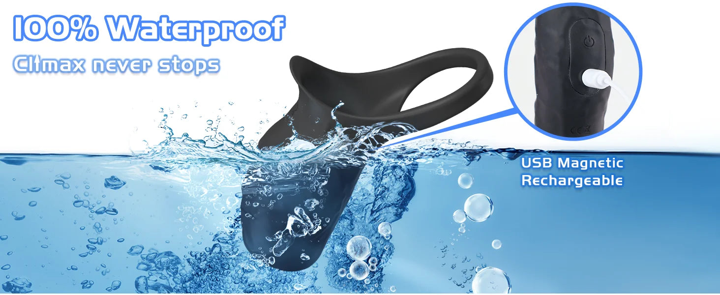 Vibrator Penis Sleeve Cock Ring Ejaculation Extender for Penis Testicles G Spot Stimulation Couples Adult Sex Toys for Men Women